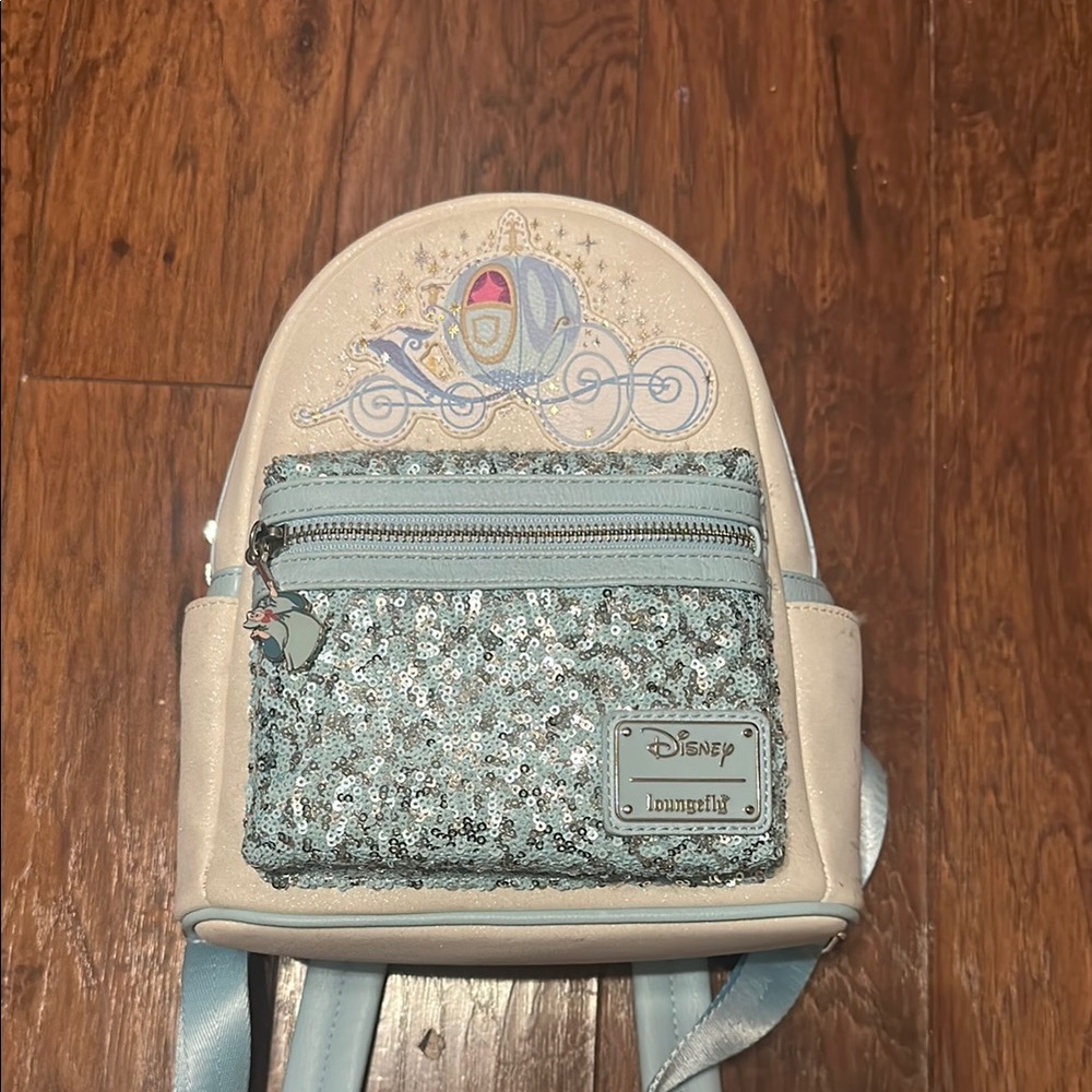 Disney Loungefly Sequin Cinderella Mini Backpack